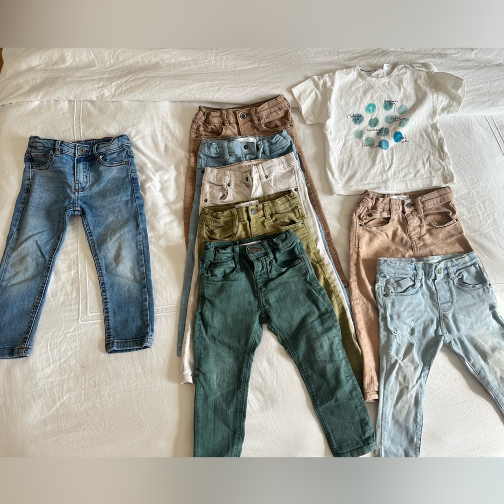 Zara toddler boys skinny jeans LOT OF 8! Sz range 18m-4y